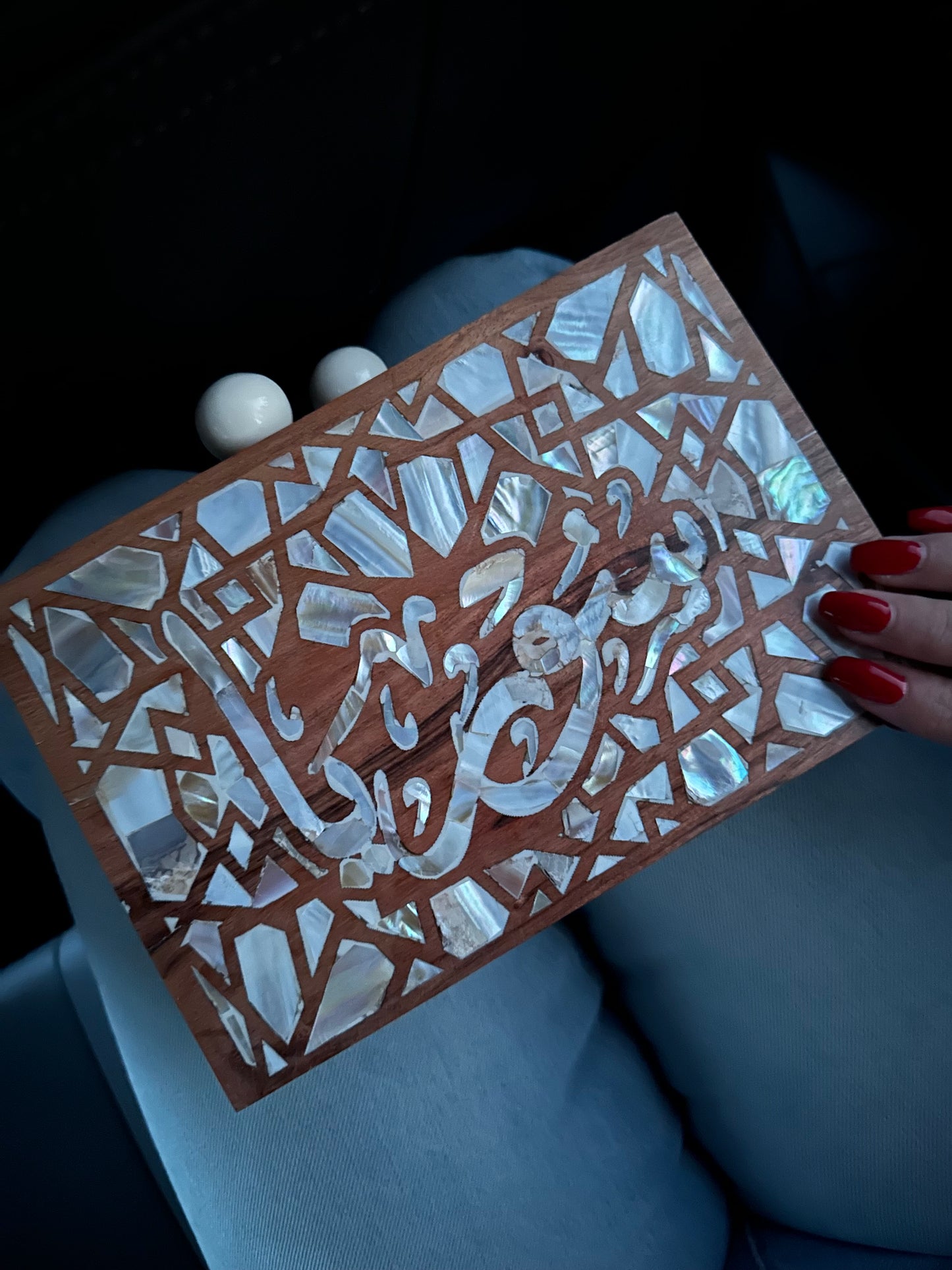 Loulou Wood Clutch