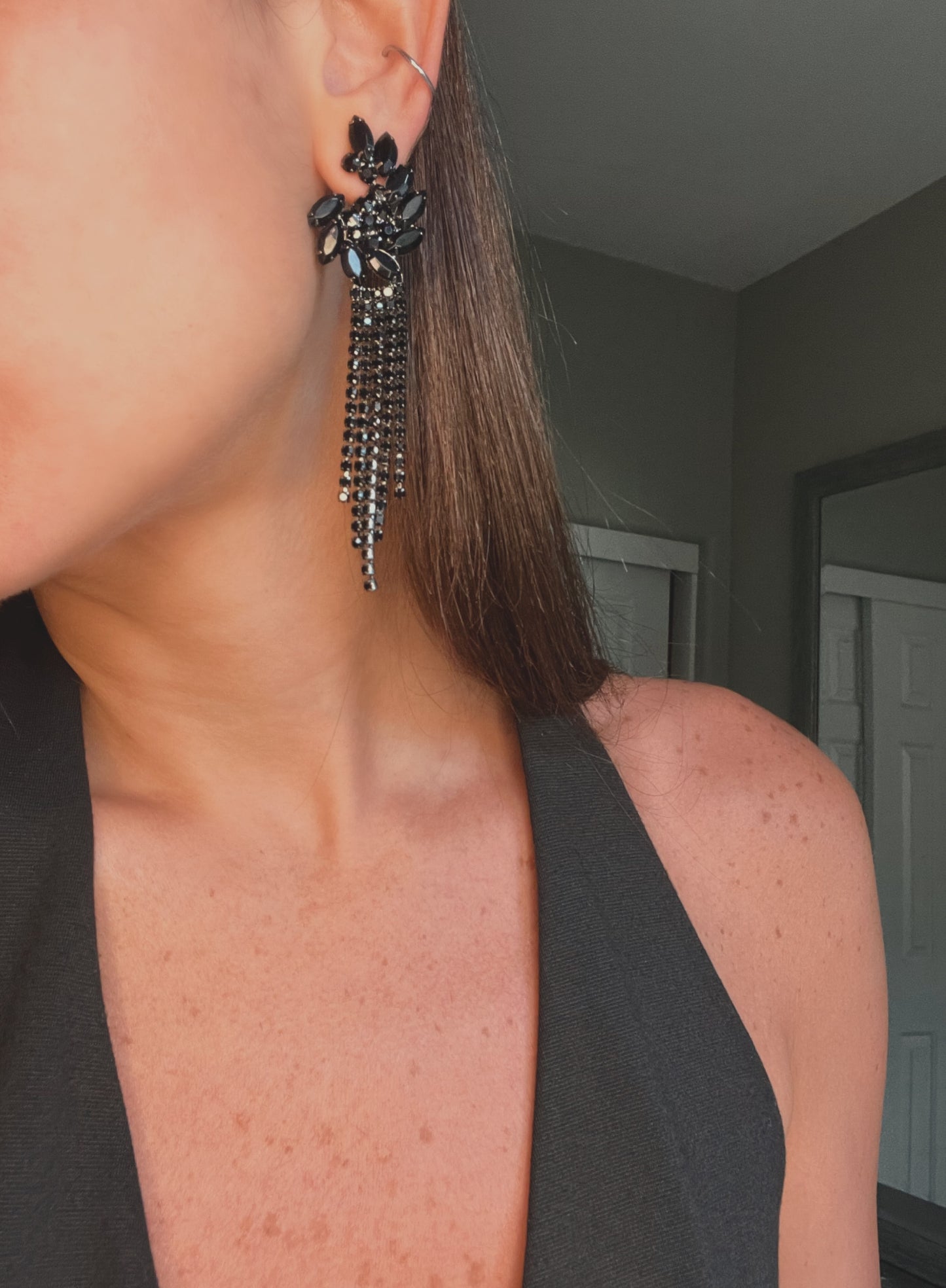 Dana’s Fancy Black Earrings